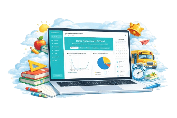 Noticeboard school communication solution - secure messaging platform for teachers and parents