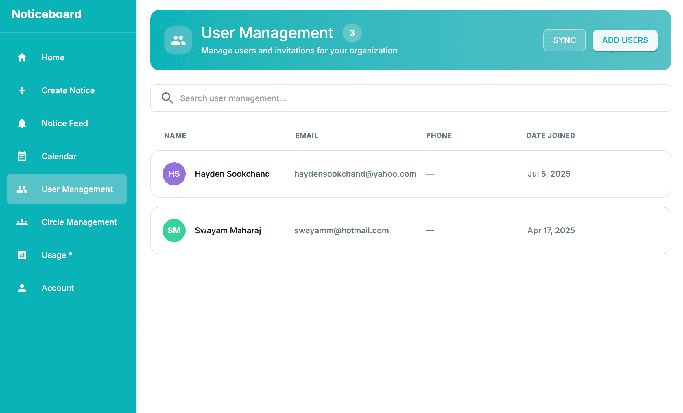 User Management